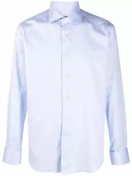 Canali рубашка с длинными рукавами, синий