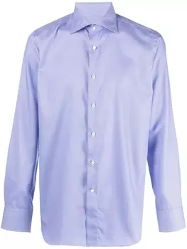 Canali рубашка с длинными рукавами, синий