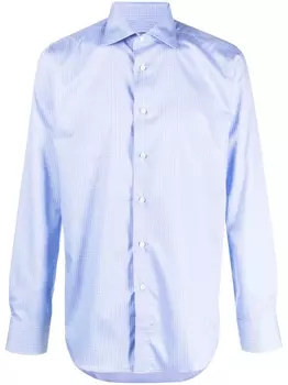 Canali рубашка с длинными рукавами, синий