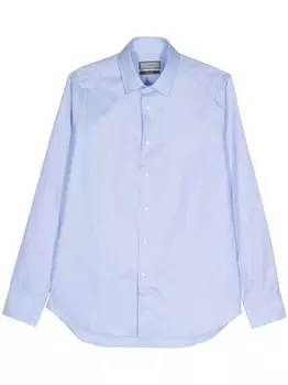 Canali рубашка с длинными рукавами, синий