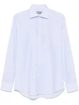 Canali рубашка в клетку гингем, синий