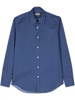 Canali рубашка в мелкую точку, синий