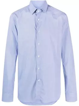 Canali рубашка в тонкую полоску, синий