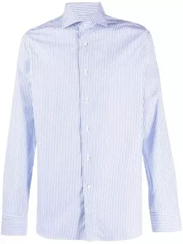Canali рубашка в тонкую полоску, синий