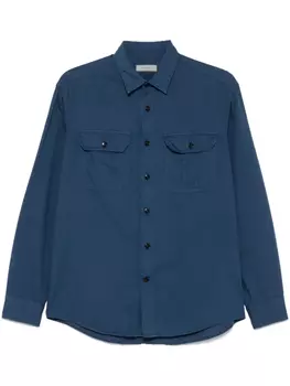 Canali саржевая рубашка, синий