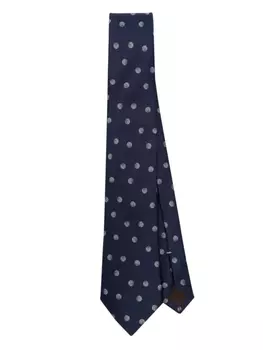Canali шелковый галстук с жаккардовым узором, синий