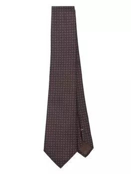 Canali шелковый галстук с жаккардовым узором, синий