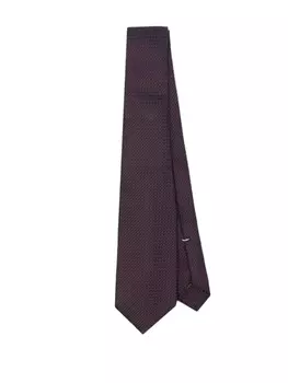 Canali шелковый галстук с жаккардовым узором, синий