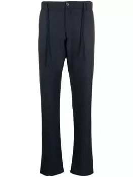 Canali шерстяные брюки с кулиской, синий