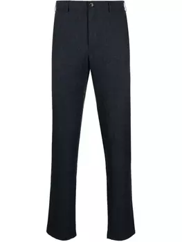 Canali шерстяные брюки строгого кроя, синий