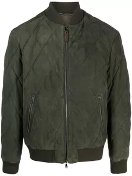 Canali стеганый бомбер, зеленый