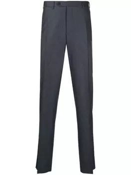 Canali straight-leg wool trousers, синий