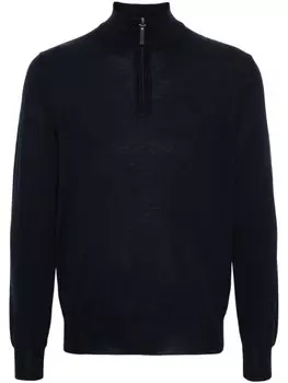 Canali свитер тонкой вязки, синий