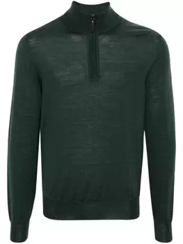 Canali свитер тонкой вязки, зеленый