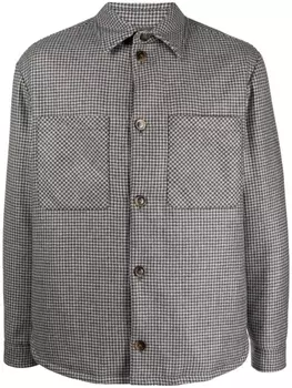 Canali tweed shirt jacket, серый