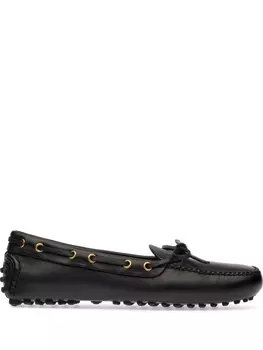 Car Shoe мокасины с бантом, черный