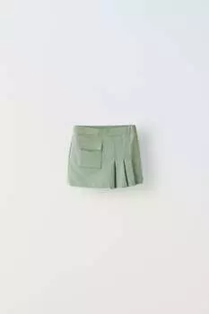 Cargo bermuda skort Zara, хаки