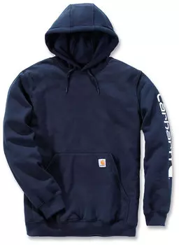 Толстовка Carhartt Midweight Sleeve Logo, темно-синий