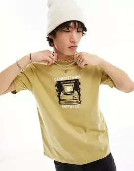 Carhartt WIP — Исправлены ошибки — бежевая футболка