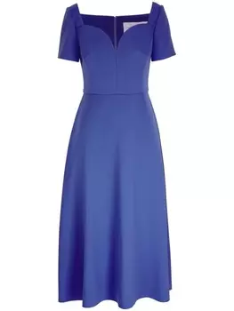 Carolina Herrera платье с вырезом в форме сердца, синий