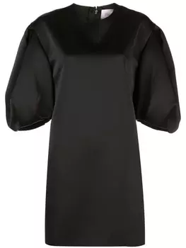 Carolina Herrera платье-трапеция с пышными рукавами, черный