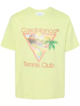 Casablanca футболка Cubism Tennis Club, зеленый