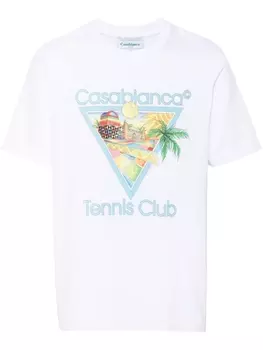 Casablanca футболка с графичным принтом, белый