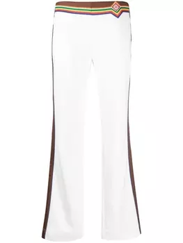 Casablanca logo-embroidered track pants, белый