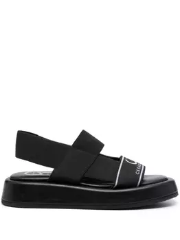 Casadei дутые сандалии, черный
