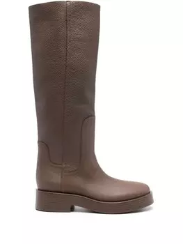 Casadei кожаные сапоги до колен, коричневый