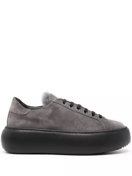 Casadei кроссовки на платформе, серый