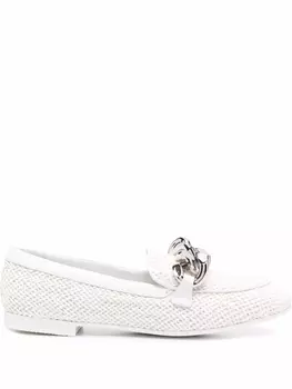 Casadei лоферы с цепочкой, белый