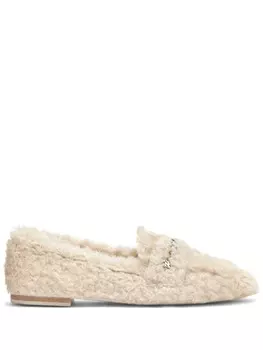 Casadei мокасины из искусственного меха, белый