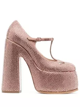 Casadei туфли со стразами, розовый