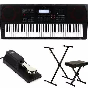Casio CT-X3000 61-клавишный портативный аранжировщик Клавиатура Essentials Bundle CTX3000EssBun