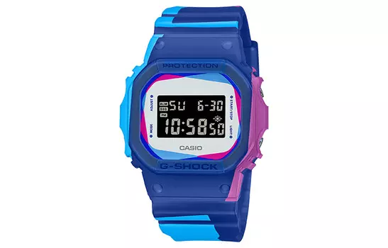 CASIO Мужские часы серии G-SQUAD Black Watch DWE-5600PR-2PR