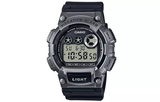 CASIO Мужские молодежные черные часы W-735H-1A3