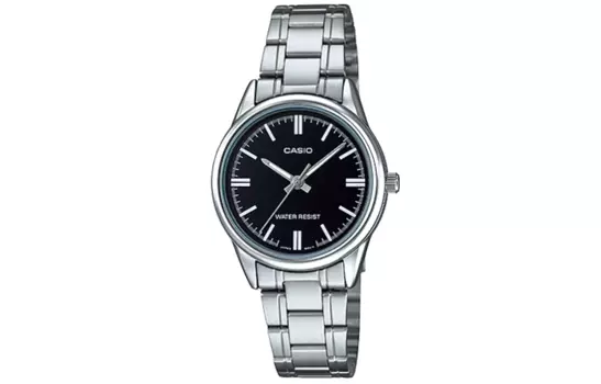 CASIO Женские часы Standard Series 34 мм, черные LTP-V005D-1A