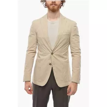 CC COLLECTION Блейзер на двух пуговицах без подкладки Corneliani, бежевый