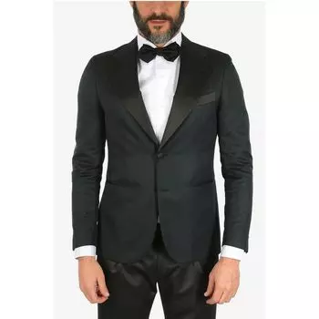 CC COLLECTION блейзер в мелкую клетку CERIMONIA REWARD Corneliani, черный