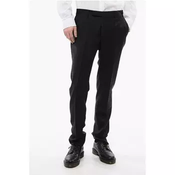 CC COLLECTION Брюки из натуральной шерсти с 4 карманами Corneliani, Black