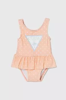 Цельный детский купальник Guess, оранжевый