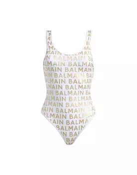 Цельный купальник Balmain, белый