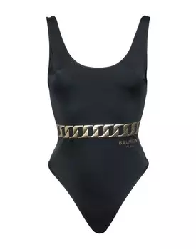 Цельный купальник Balmain, черный