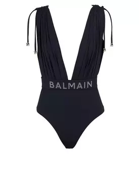 Цельный купальник Balmain, красный