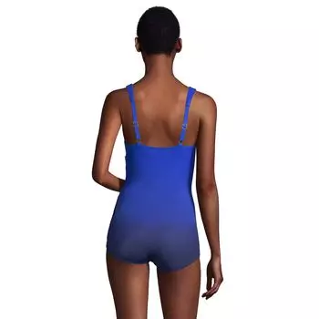 Цельный купальник Petite Lands' End SlenderSuit с юбкой Lands' End