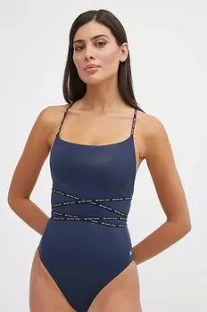 Цельный купальник Tommy Jeans, темно-синий