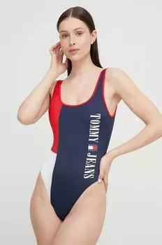 Цельный купальник Tommy Jeans, темно-синий