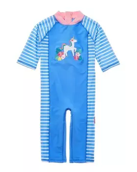 Цельный солнцезащитный костюм JoJo Maman Bebe JoJo Maman Bb, синий