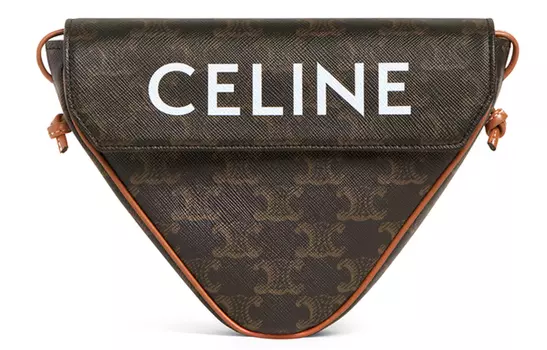 Сумка женская Celine треугольной формы, коричневый